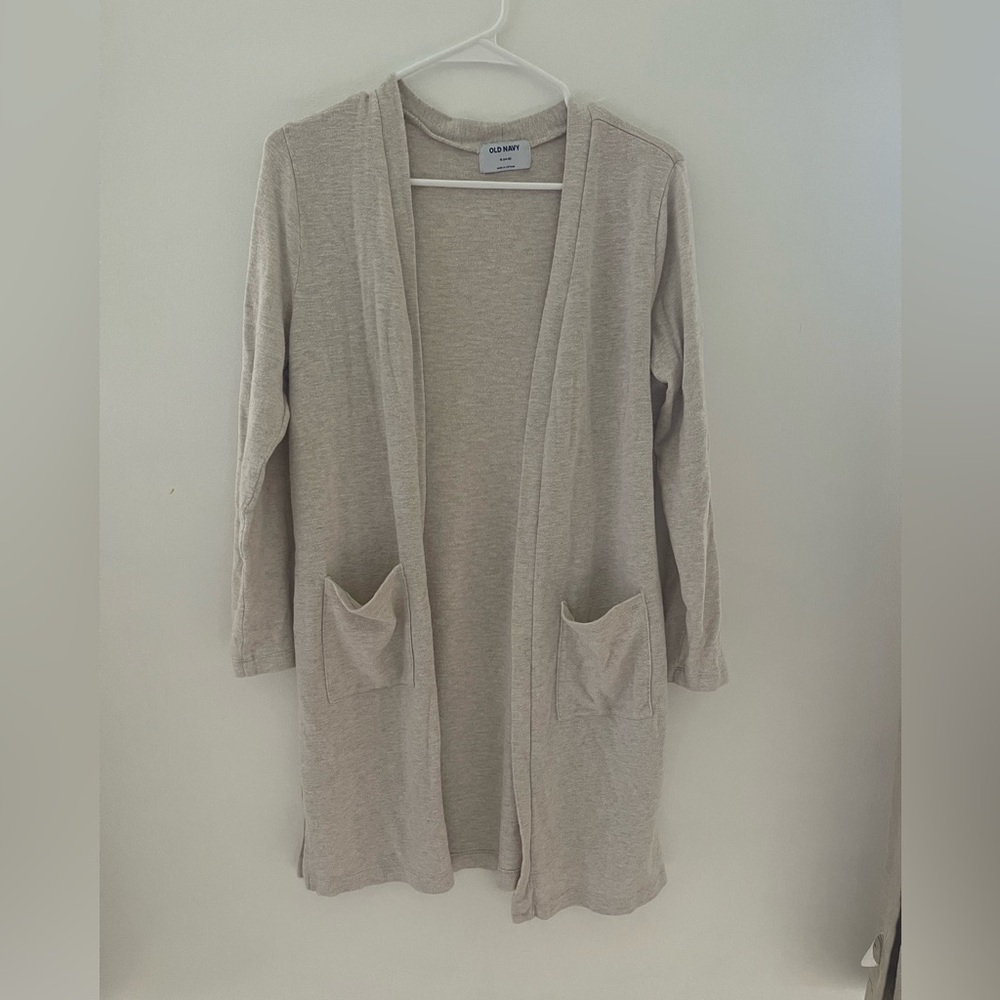Girls Old Navy XL Taupe Long Cardigan